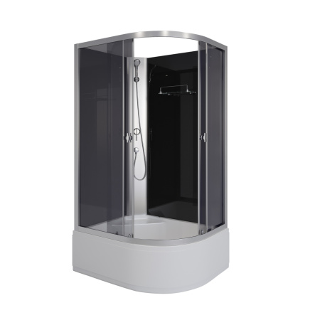 Душевая кабина Niagara Eco E110/80/40L/TN/BK 110х80 асимметричная без крыши ориентация левая